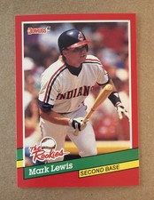 1991 Donruss The Rookies #42 Mark Lewis RC Rookie Baseball Card . rookie card picture