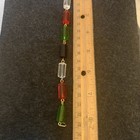 Vintage Sarah Coventry Set Necklace & Bracelet, Lucite blackgreen/red /Clear 18” — photo 3
