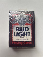 Vintage Bud Light Playing Cards - New - Sealed Pack - Plastic Coated