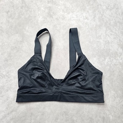 Spanx Damen nahtloses BH-Top UK 12 14 schwarz stützend Stretch Shapewear