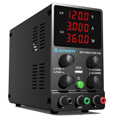 DC Power Supply Variable, 0-120V 0-3A Adjustable Switching DC Regulated Bench