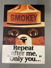 VINTAGE SMOKEY BEAR POSTER !!