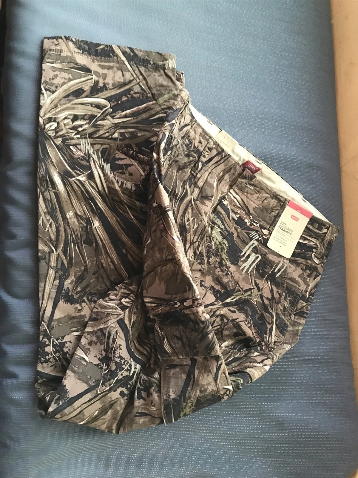 NEW Levi Strauss Camouflage Fishing Hunting Pants, Vintage Rare 32 W 32 L 👀WOW