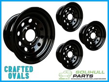 16" x 8 Black Steel Modular Wheels for Land Rover Defender 90 110 130 x 4 (ET0)