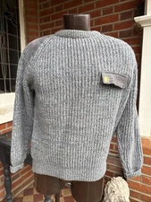 PEREGRINE Fine Wools Spun In Scotland In Grey With Suede Shoulder and Elbow 44