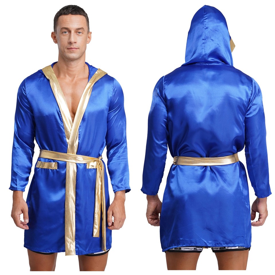 Men's Outfits Athletic Hoodies Fight Club Boxing Robe Sport Costume ...