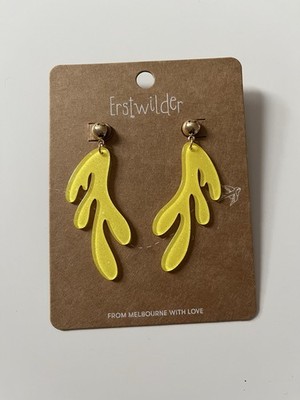 Erstwilder Reef Coral Drop Earrings Yellow Great Barrier Reef Ohrringe