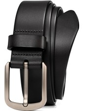 1.5" Top Full Grain Leather Belt for Men in Gift Box,100 Italian Real Solid ...