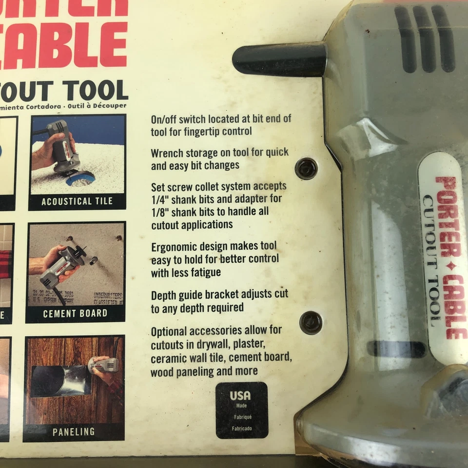 Vintage NOS Porter Cable Cutout Tool Model 7499S Rotary Tool Router Made in USA - Image 3 of 4