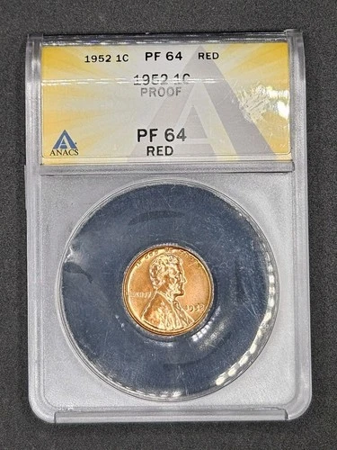 1952 Lincoln Wheat Cent Proof | ANACS PF64RD