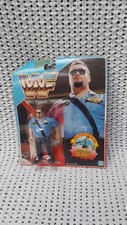 Vintage WWF Hasbro Big Boss Man Series 1 Blue Card 1990 NIP Card Wear *Read