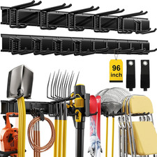 96" Garage Tool Organizer Wall Mount, 1250Lbs Heavy Duty Garden Tool Storage Rac