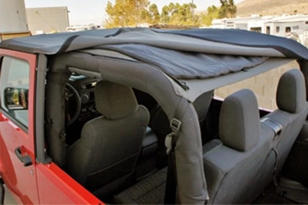 For Jeep Wrangler 1997-2006 Rampage 109535 Black Diamond Frameless Soft Top Kit - Image 3 of 4
