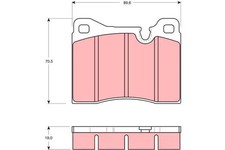 Bremsbelagsatz, Scheibenbremse GDB261 TRW f�r BMW 5 2500-3.3 6 7 M1