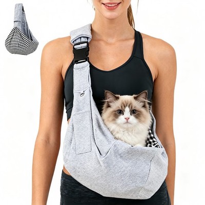 Reversible Dog & Cat Sling Carrier: Padded, Comfortable Travel Solution