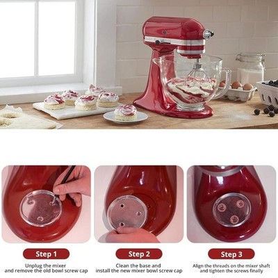 1/2Pcs W10191926 Mixer Bowl Screw Cap for Enhances Stability Easy to Use
