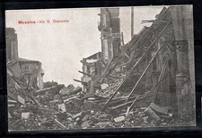 Messina 1908 Postkarte 100% ungebraucht Via S...