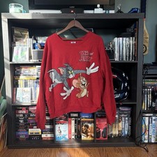 Red Tom And Jerry Youth XXL Pullover Sweater