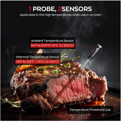 Digital Meat Thermometer - Instant Read for Grill & Cooking