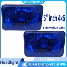 For 1982-93 Chevy S10 Blazer GMC S15 5inch 4X6 Headlight Diamond Cut Hi/Lo lamps