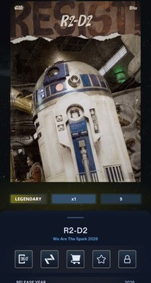 Topps Star Wars Digital Card Legendary 2026 We Are The Spark Resist Bronze R2-D2
