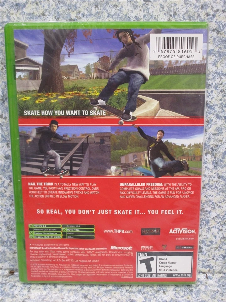 Video Game XBOX Tony Hawk's Project 8 NEW SEALED - Image 2 of 3