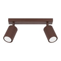 Deckenstrahler Aluminium Braun Schwenkbar Drehbar GU10 L:30Cm Deckenleuchte Flur