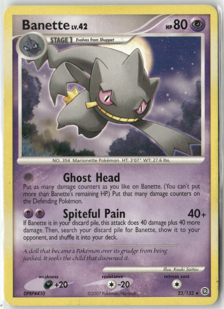 Banette 23/132 Rare Secret Wonders Pokemon Damaged