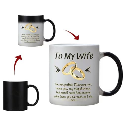 Wife Gifts from Husband,Funny Color Changing Wife Mug 11 OZ Ceramic Coffee - Picture 2 of 8