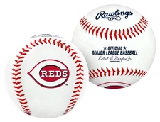 Rawlings | MLB Team Logo Baseball | Cincinnati Reds | Official | White