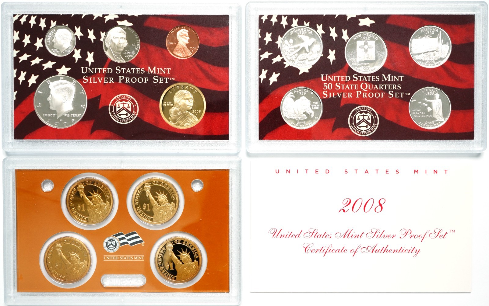 2008 United States Mint Silver Proof Set 14 of 14 Coins w/ Box & COA | eBay