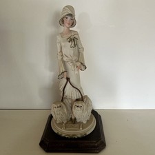 Giuseppe Armani Florence Lady With Dogs Figurine D Belcari 1985 On Base