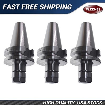 3PCS BT40 ER16 2.76'' 70L M16 SET Collet Chuck Tool Holder Balanced 15000RPM