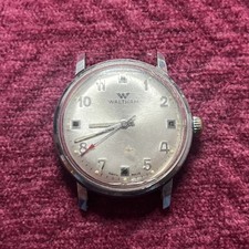 Vintage Waltham Men’s Silver Tone 33mm Parts/Repair/As is