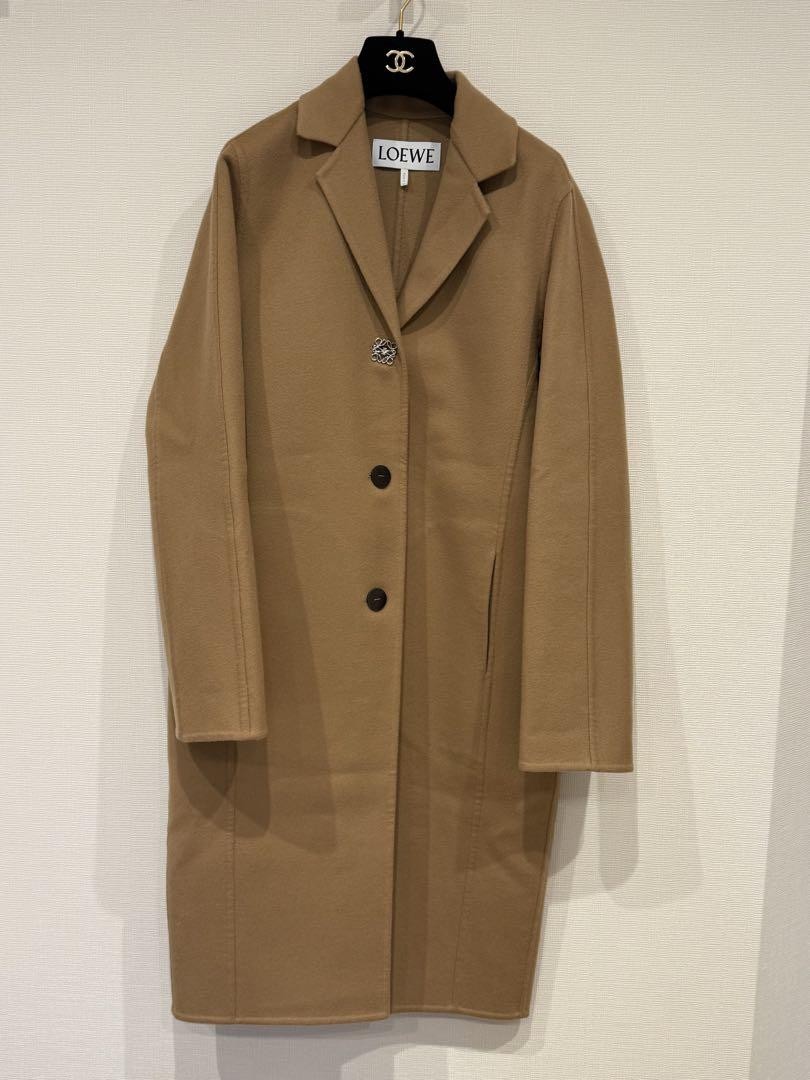 Loewe Anagram Coat XS Wool-Cashmere Doubleface Knee-Length Used