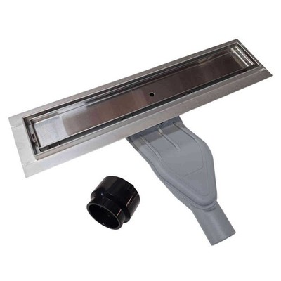 SereneDrains Side Discharge Outlet Low Profile with Tile In Linear Shower Drain