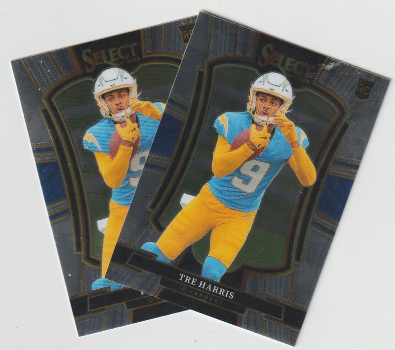 2025 PANINI SELECT TRE HARRIS WR CHARGERS ROOKIE #101 BOTH HOT!