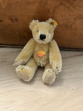 Steiff Mini Teddy Bear Plush Stuffed Animal Beige Ear Button Tag 1970 0201/12