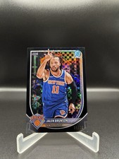 JALEN BRUNSON /10 BLACK X-FRACTOR 2025-26 BOWMAN CHROME BASKETBALL CARD BCV-62