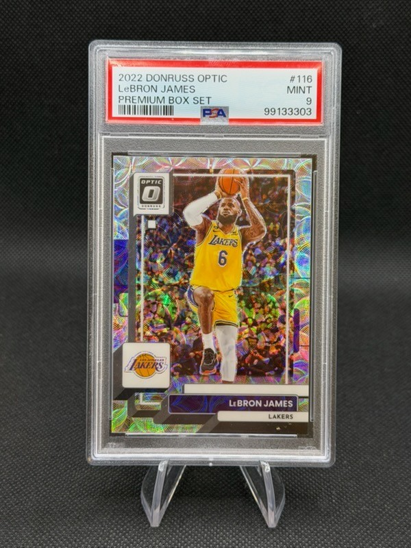 2022-23 Panini Donruss Optic - LeBron James Serial numbered 088/249 PSA 9 Prizm view 1