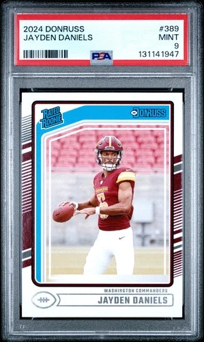 2024 PANINI DONRUSS #389 JAYDEN DANIELS ROOKIE RC PSA 9