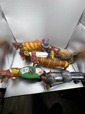 Westland Vintage Hot Diggity Dog Dachshund Figurines Lot of 6