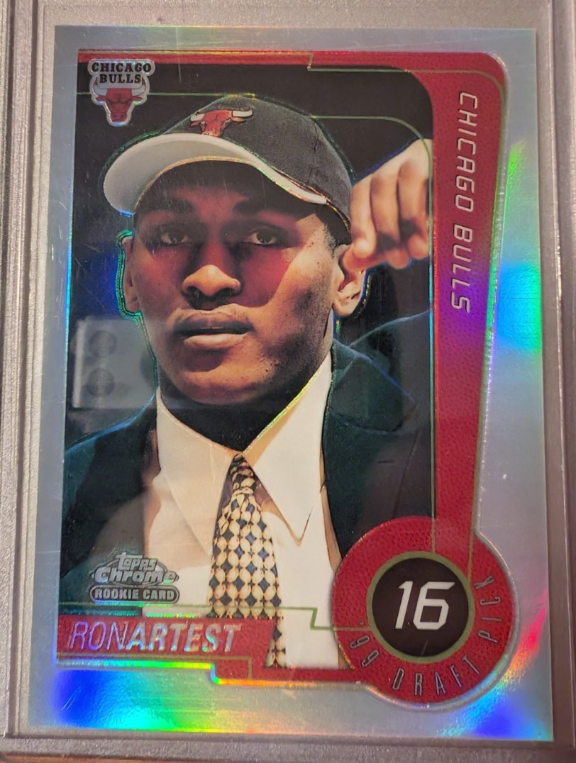 1999 Topps Chrome Ron Artest Rookie REFRACTOR RC # 113 BULLS