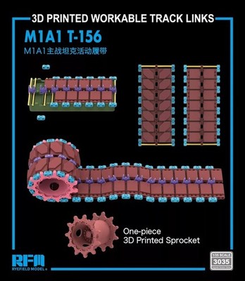 Ryefield Model RM-3035 - 1:35 3D Printed workable tracks with One-piece Sprocket