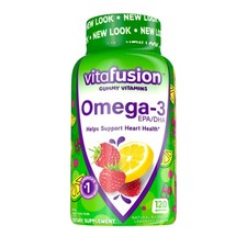 vitafusion Omega-3 Gummy Vitamins, Berry Lemonade Flavor Vitamins 1 , 120 Count