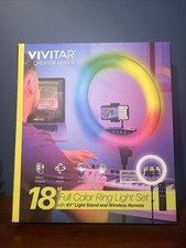 Vivitar Creator Series 18" Full Color Ring Light Set With Light Stand  Remote