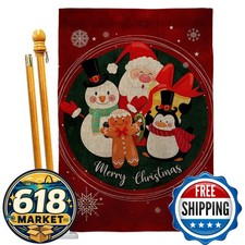 Angeleno Heritage Holidays Friends Burlap House Flag Double-Sided Made in USA