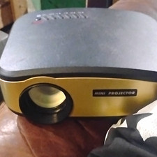 Mini Projector Desktop LCD 800x480 16:9 HDMI USB VGA Gold/Black