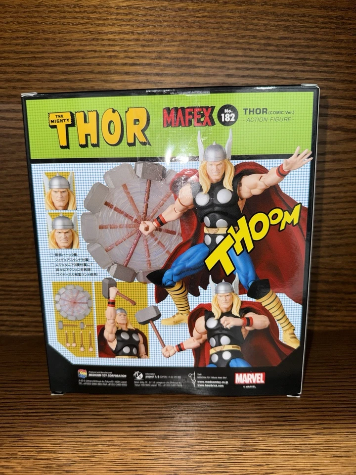 Figura de acción MAFEX No.182 The Mighty Thor Marvel Medicom Toy 6” Foto 4 de 4