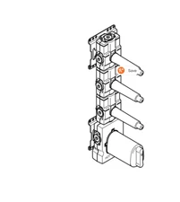 Dornbracht 35531970 xTool Concealed Thermostat Rough with 3 Volume Controls 3/4"